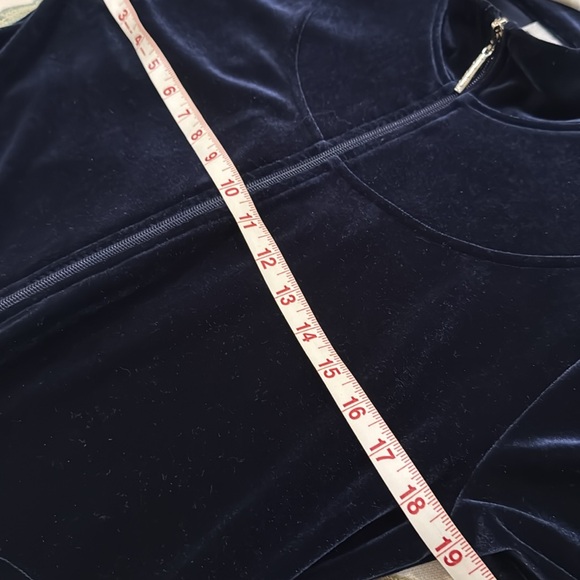 Chico's dark navy Velvet Jacket - Picture 6 of 7